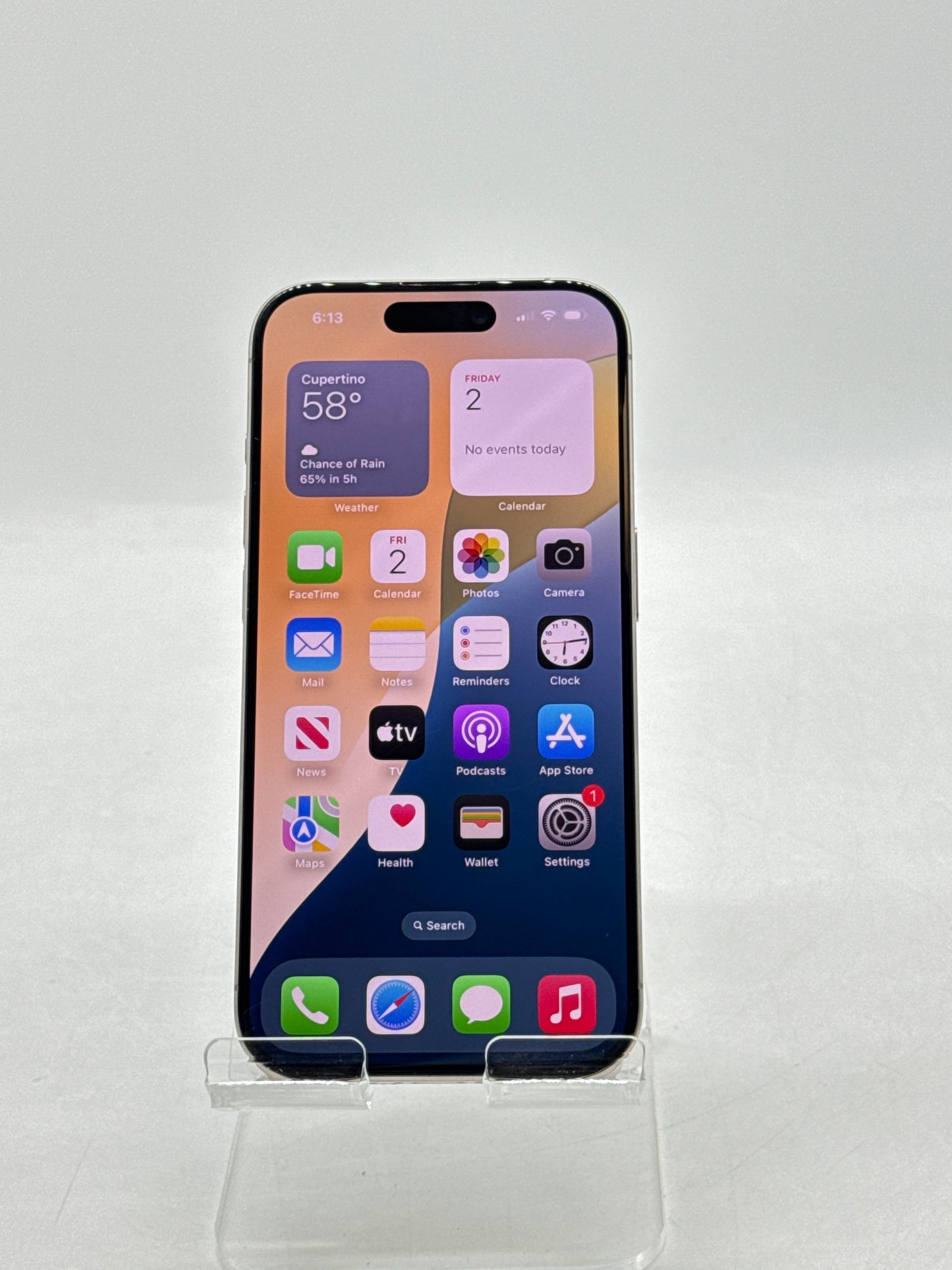 Unlocked Apple iPhone 15 Pro A3102 128GB Natural Titanium - Service Battery 78%