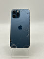 Unlocked Apple iPhone 12 Pro Max A2342 128GB Pacific Blue - Cracked Screen & Back Read - image 1