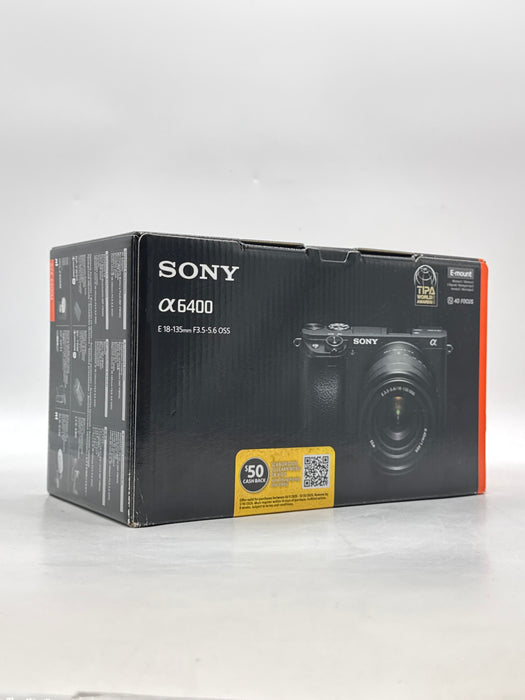 New Sony Alpha a6400 24.2 MP Mirrorless 4K Camera w/E 18-135mm f/3.5-5.6 OSS Lens
