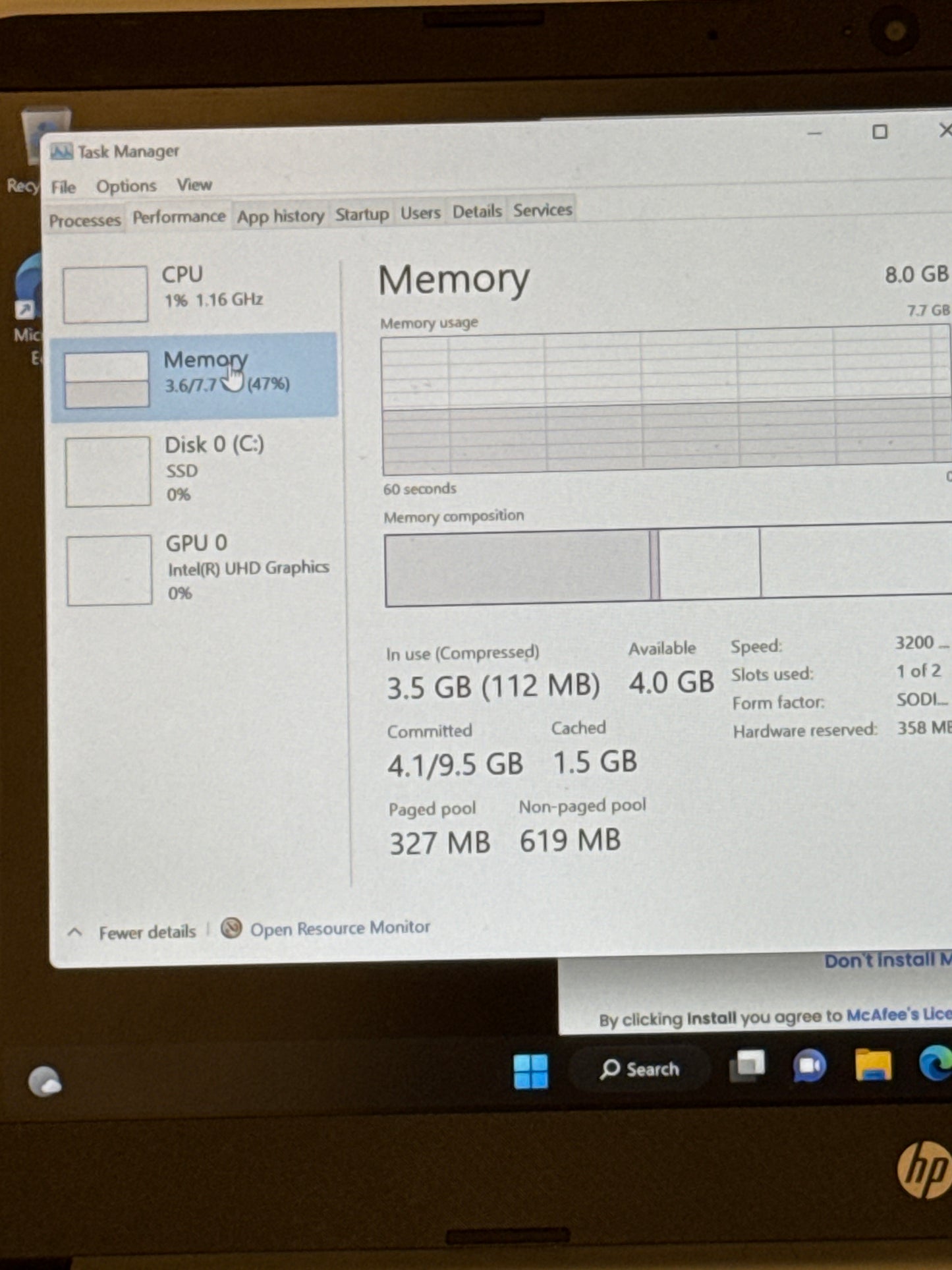 HP 14-DQ2053CL 14" Core i3-1125G4 @2.00GHz 8GB RAM 256GB Silver Laptop