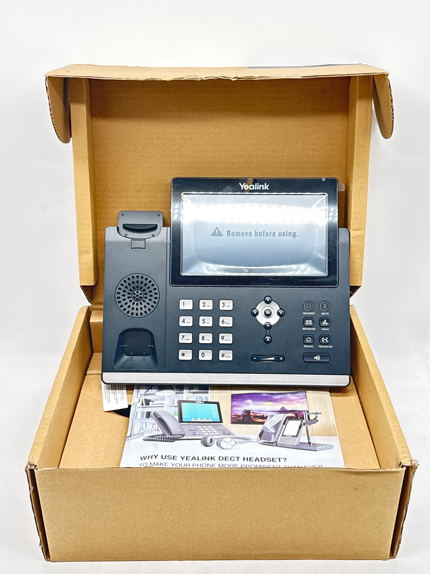 Yealink SIP-T48U Corded IP Phone w/ 7" Touch Screen, Classic Grey