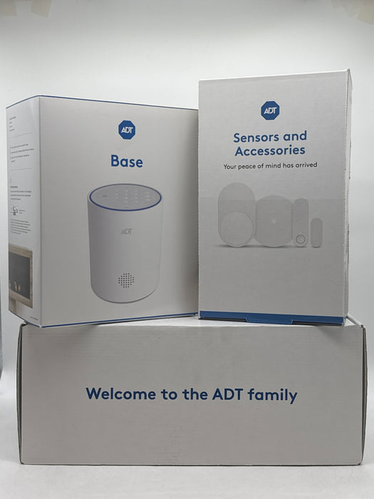 ADT Base Smart Hub White S501R0-01 Security System with Sensors and Accessories