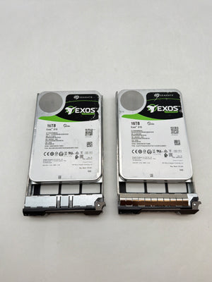 Lot of 2 Seagate Exos X16 2KH203-003 16TB 3.5" Hard Drive - Damaged