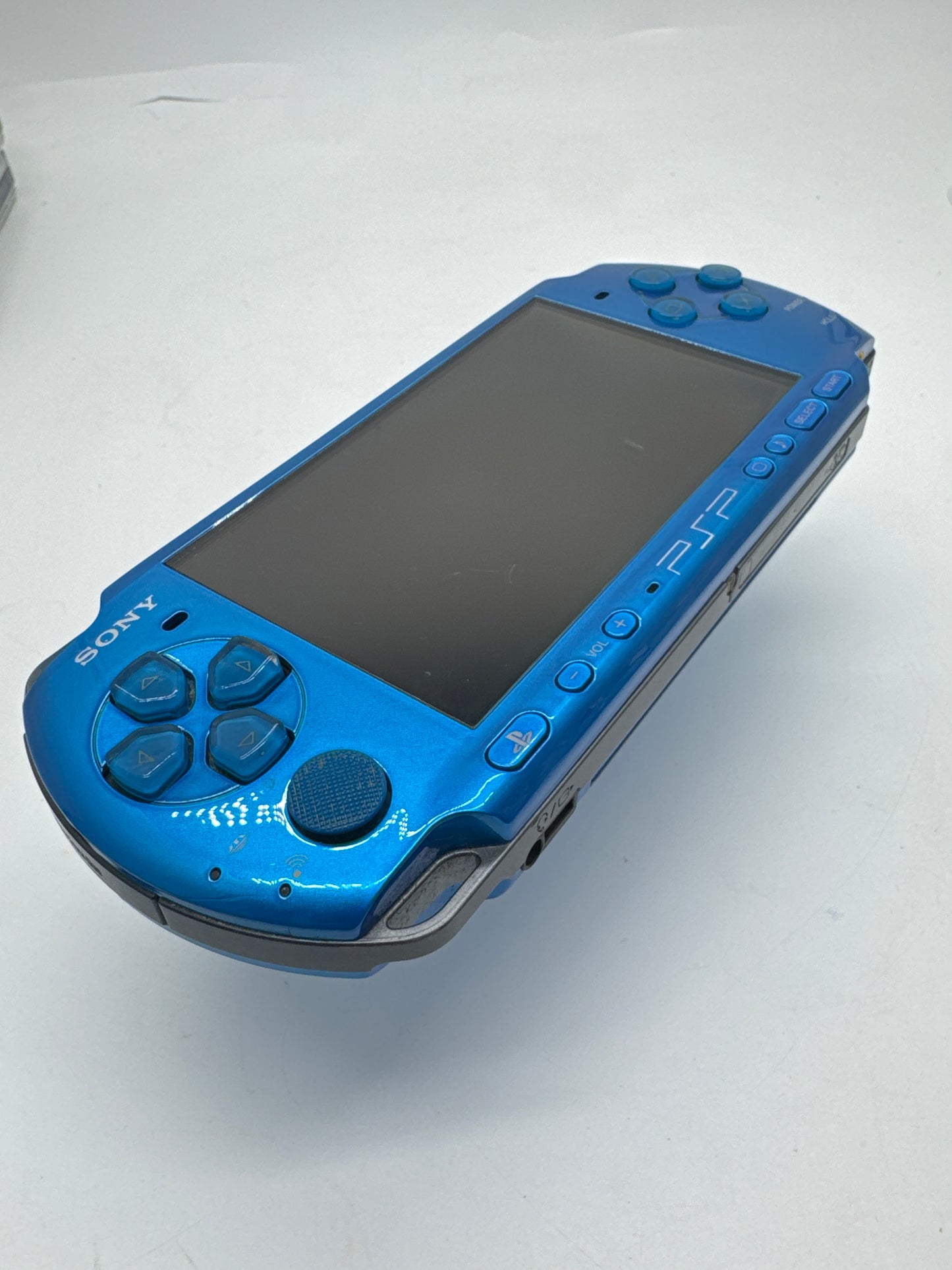 Sony PSP-3000 Blue Console #292 w/ 1200mAh Battery No Charger