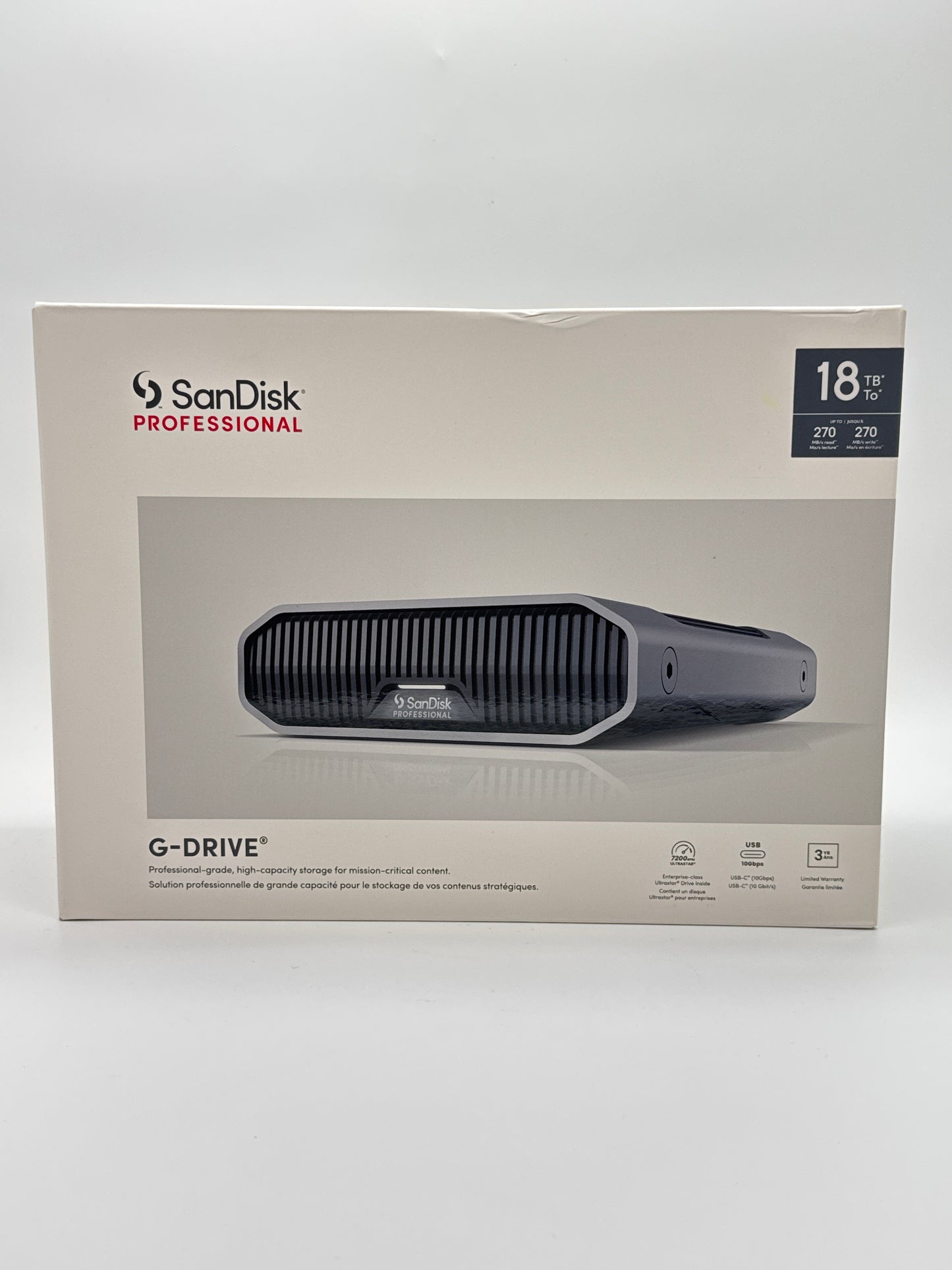 SanDisk Professional G-DRIVE USB-C Desktop Hard Drive, 18TB Factory Sealed