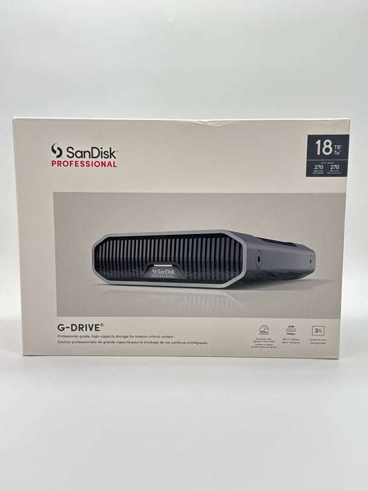 SanDisk Professional G-DRIVE USB-C Desktop Hard Drive, 18TB Factory Sealed