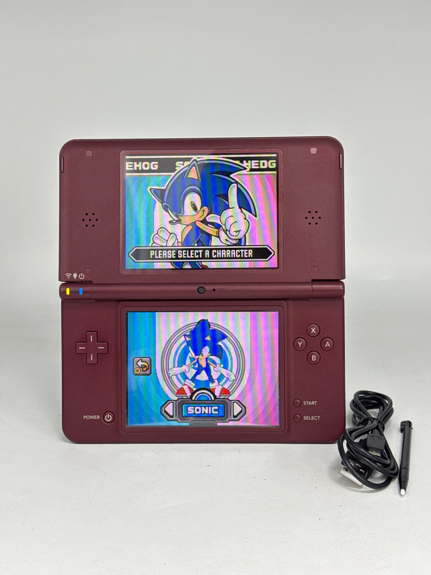 Nintendo DSi LL UTL-001(JPN) Wine Red Burgundy Console #409 w/ Stylus & Charger