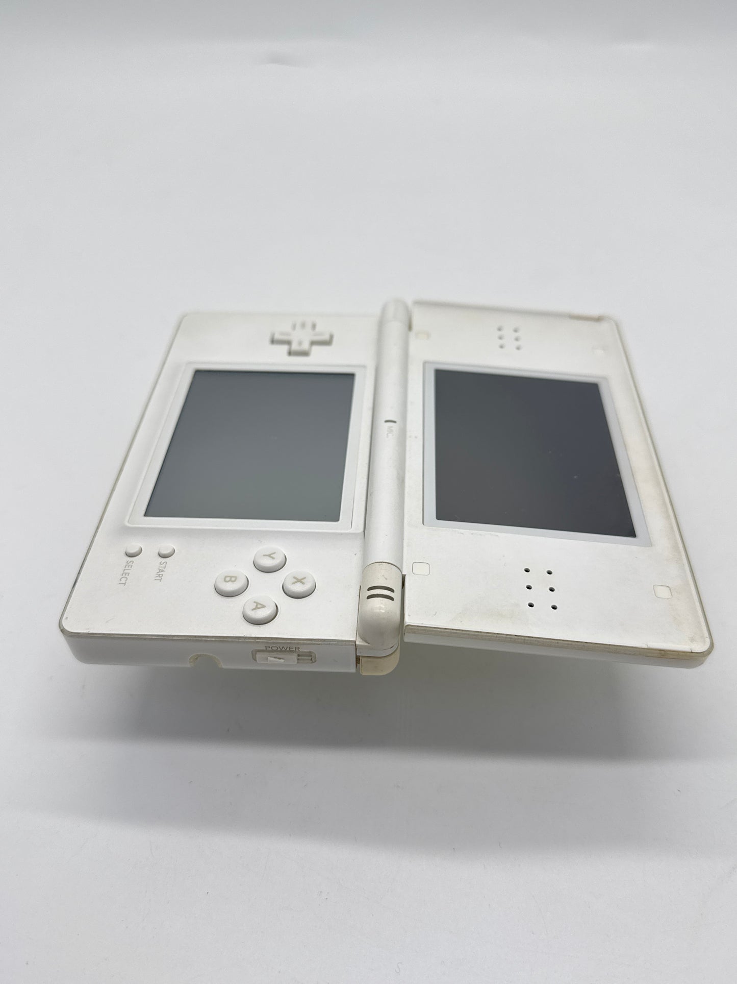 Nintendo DS Lite USG-001 Polar White Console #34 Yellow Patches on Top Screen