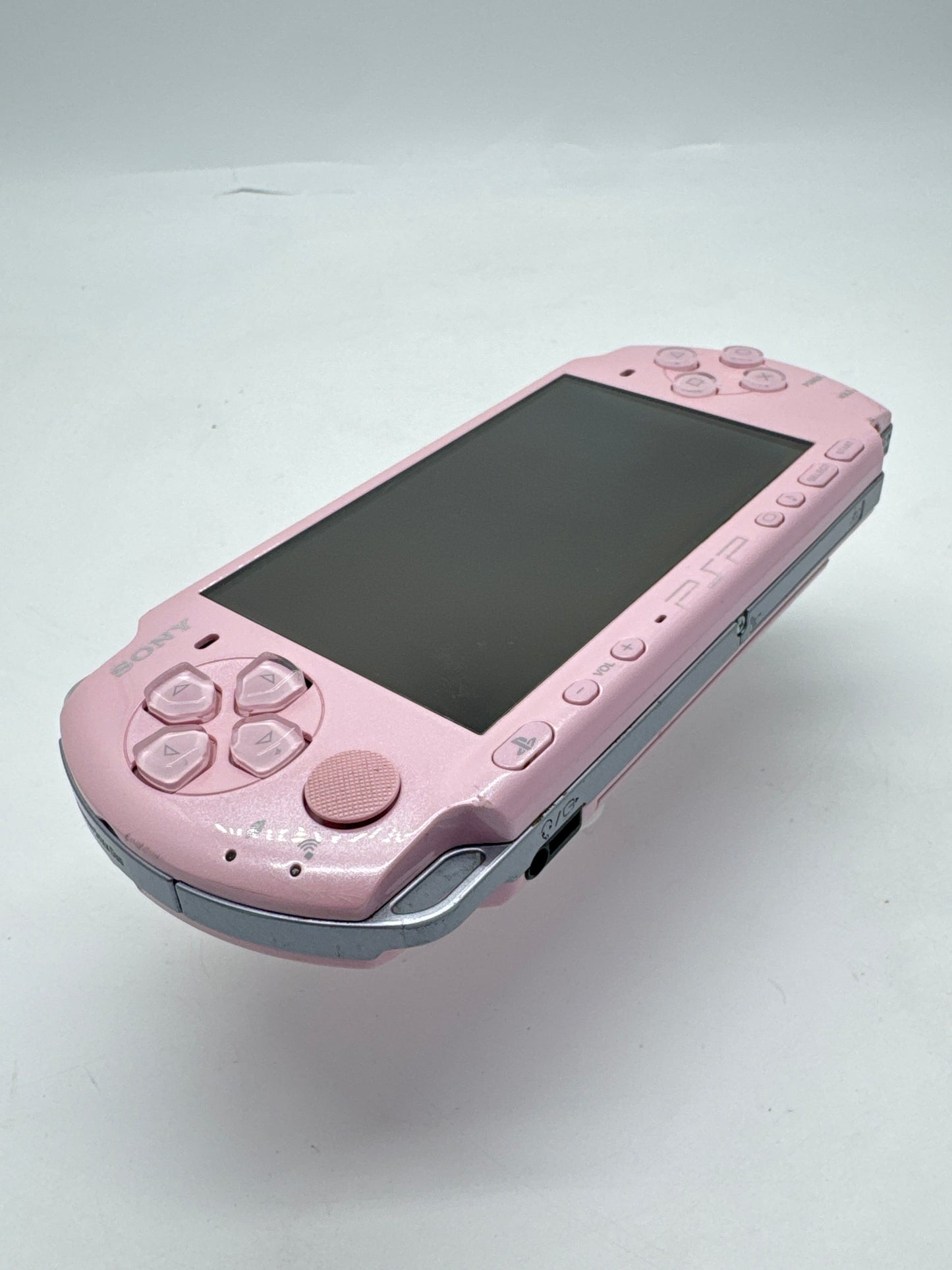 Sony PSP-3000 Pink Console #238 No Battery or Back Lid No Charger BAD DISPLAY AS IS