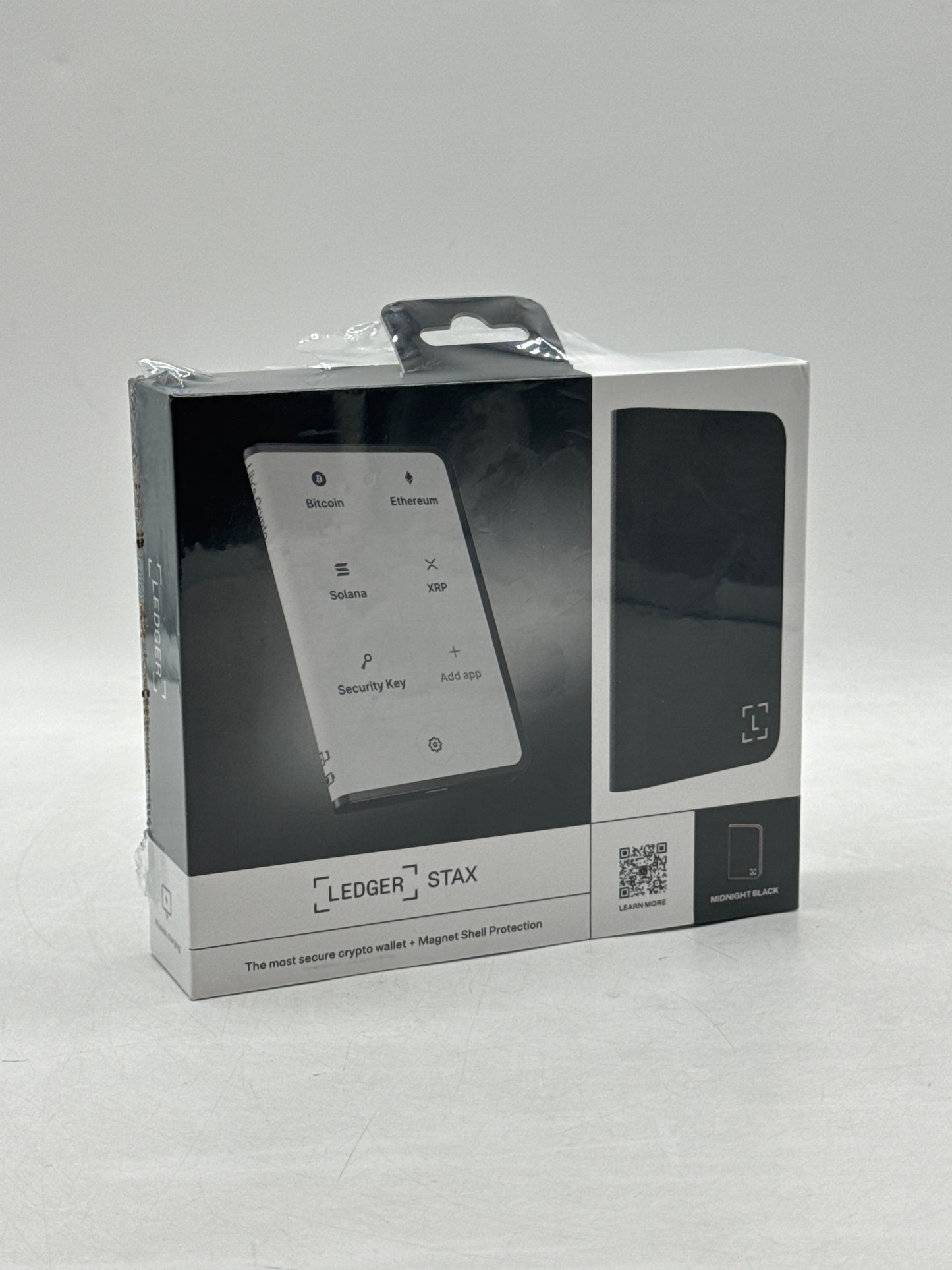 New Ledger Stax Crypto Hardware Wallet with Folio Curved E Ink Touch Screen Black