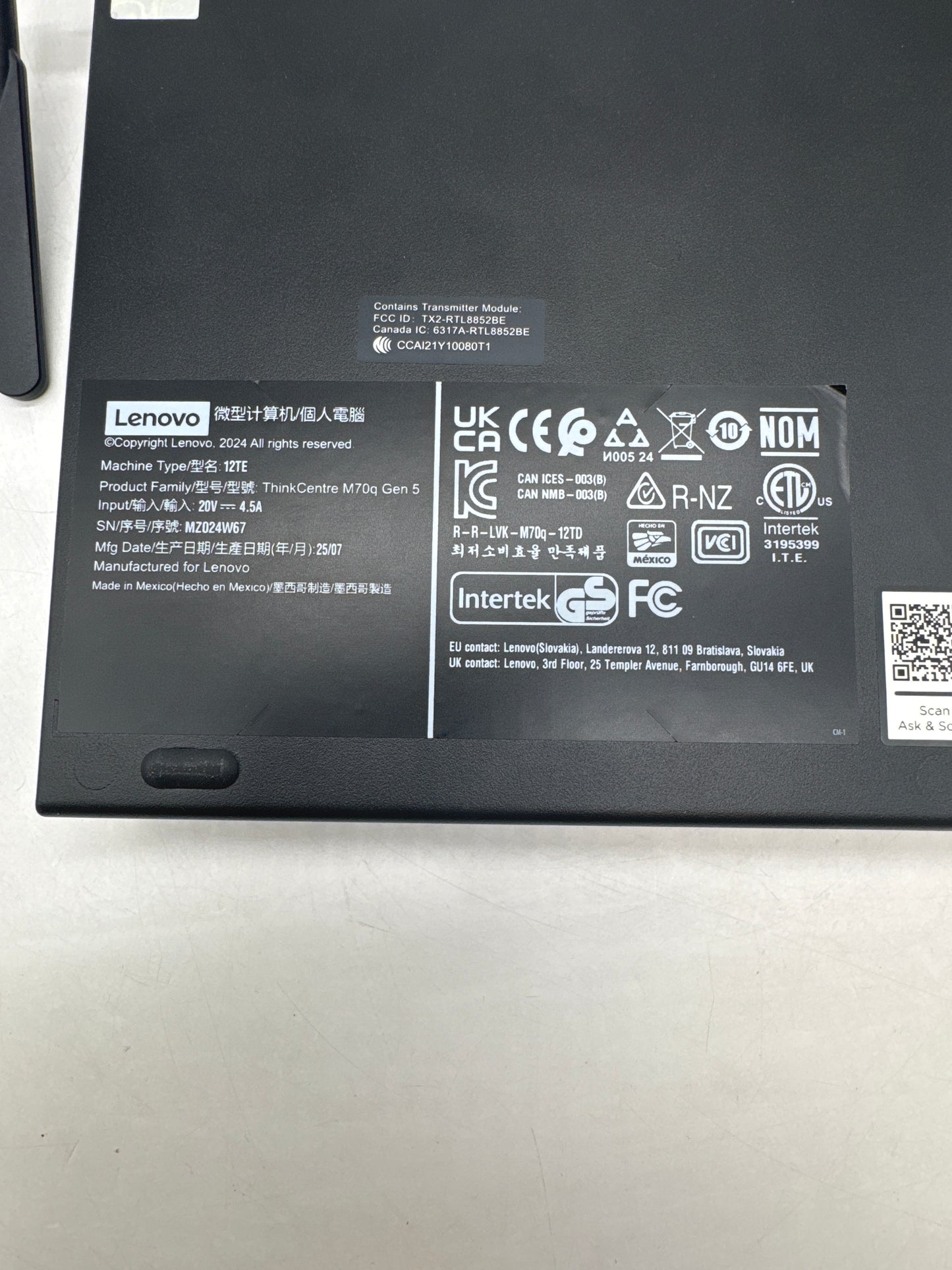 Lenovo ThinkCentre M70q Gen 5 Desktop Core i5-14500T 32GB RAM 256GB SSD