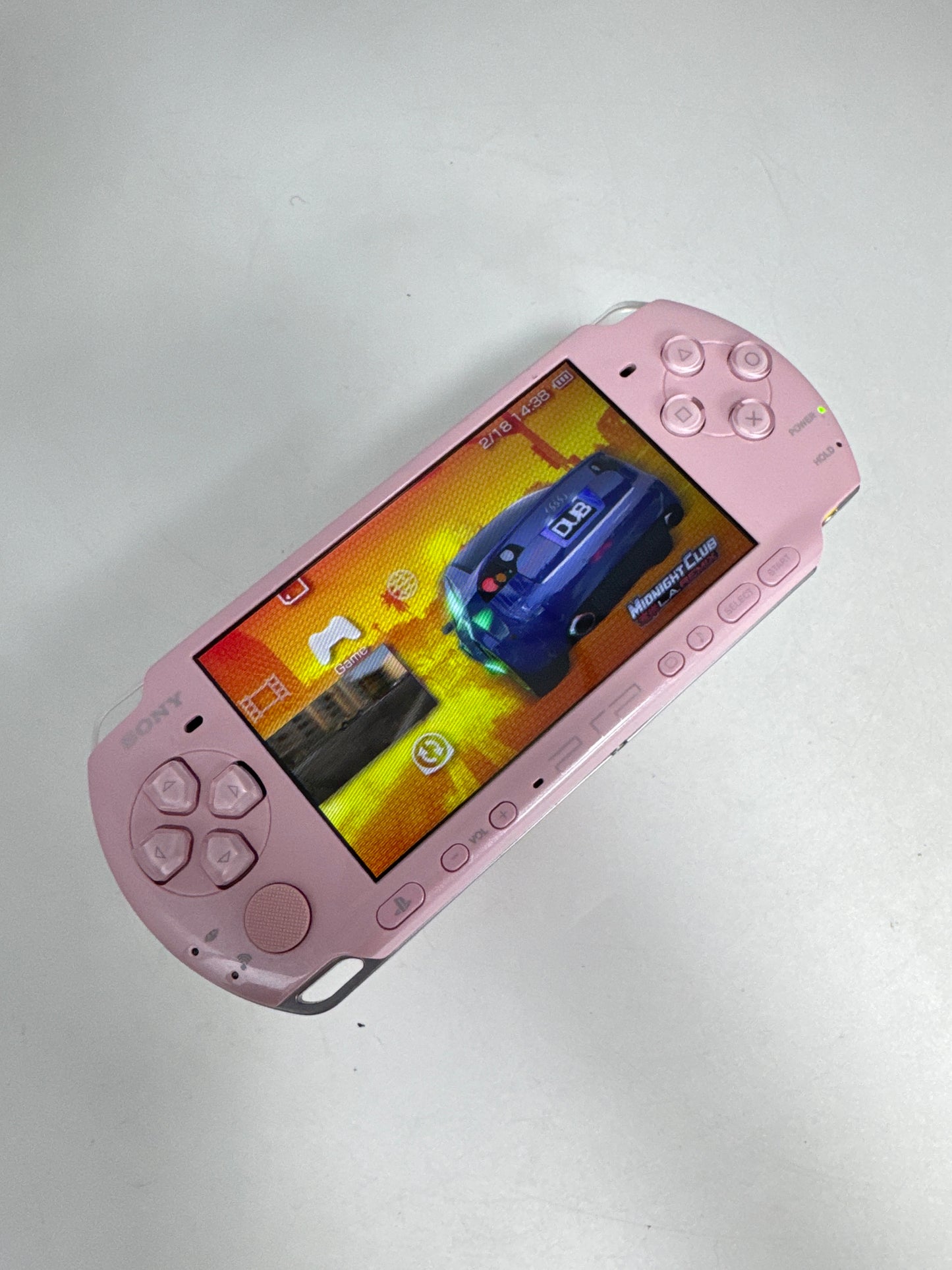 Sony PlayStation Portable PSP-3000 Pink Console Only #382 Missing Back Lid