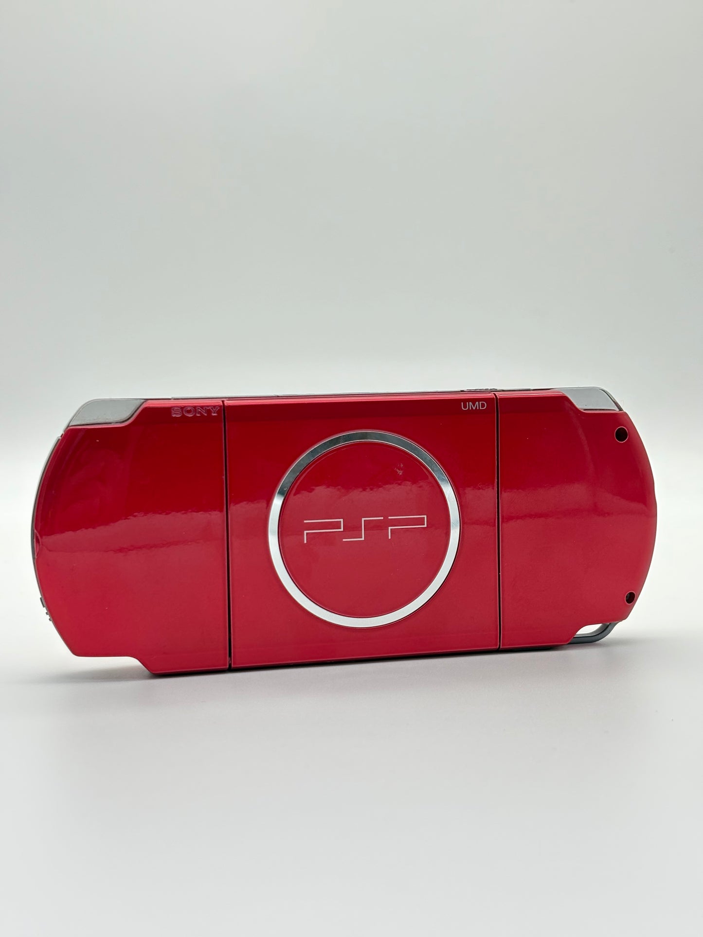 Sony PSP-3000 Red Console #202 w/1200 mAh Battery Bad Screen