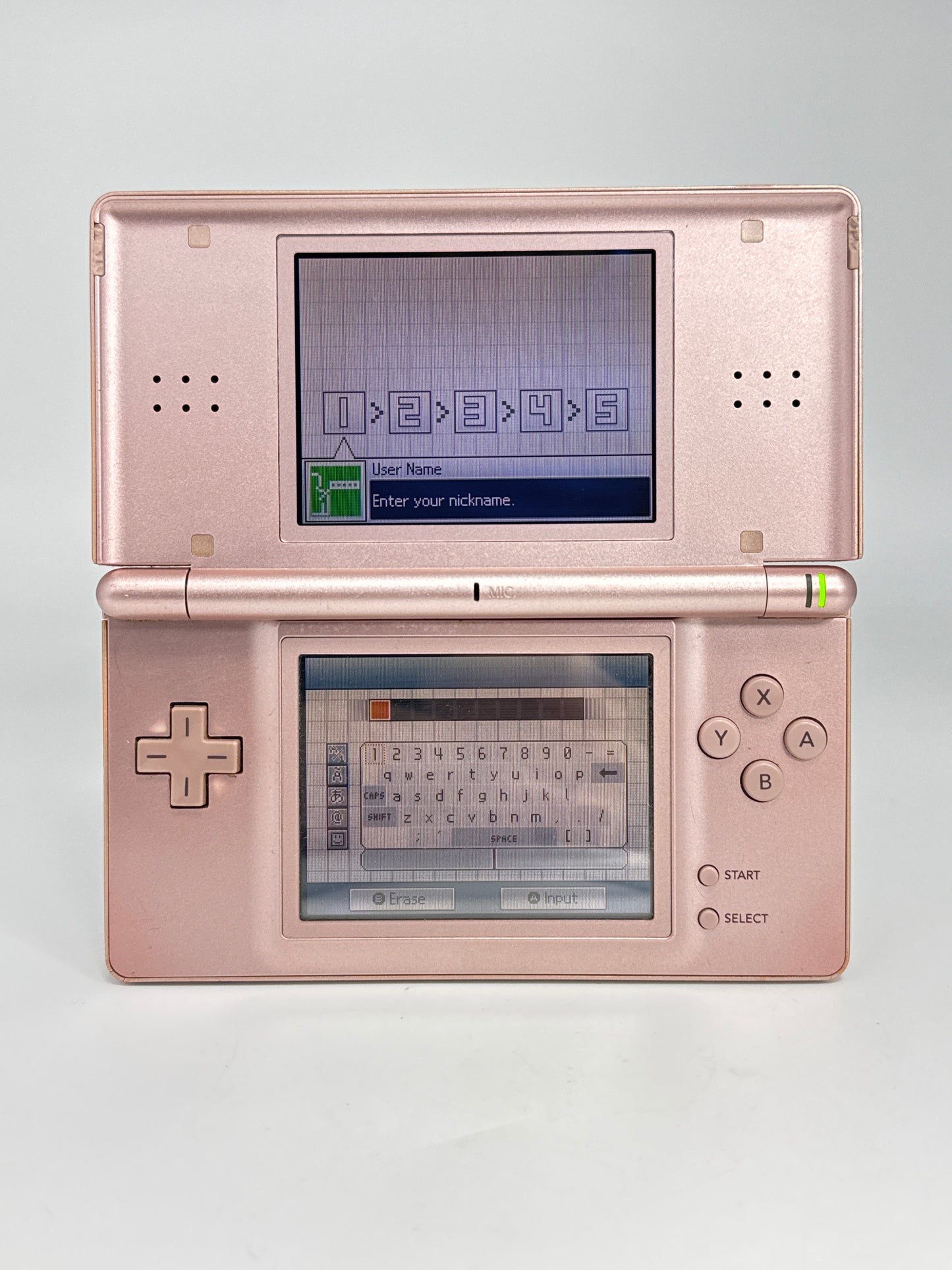 Nintendo DS Lite USG-001 Metallic Rose Console w/ Stylus #47