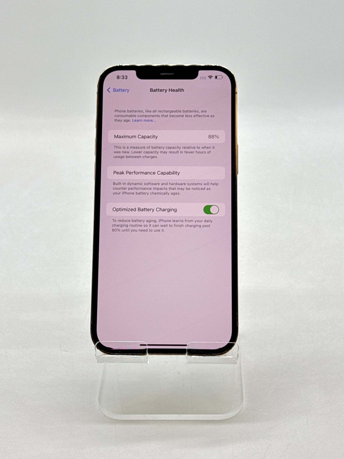 AT&T Apple iPhone 12 Pro Max A2342 128GB Gold 88% Battery Health