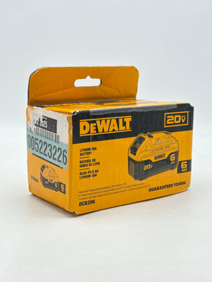 New Dewalt DCB206 20V MAX 6Ah Lithium-Ion Battery