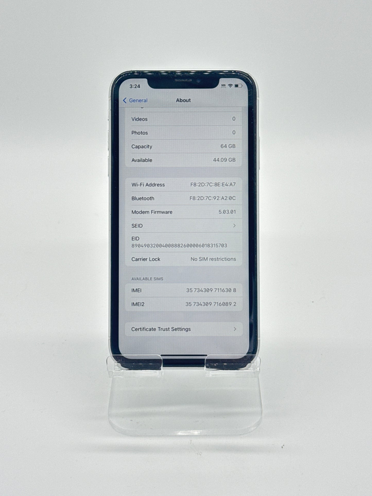 Unlocked Apple iPhone XR - 64GB -  Bad Digitizer Face ID Issue Cracked Back