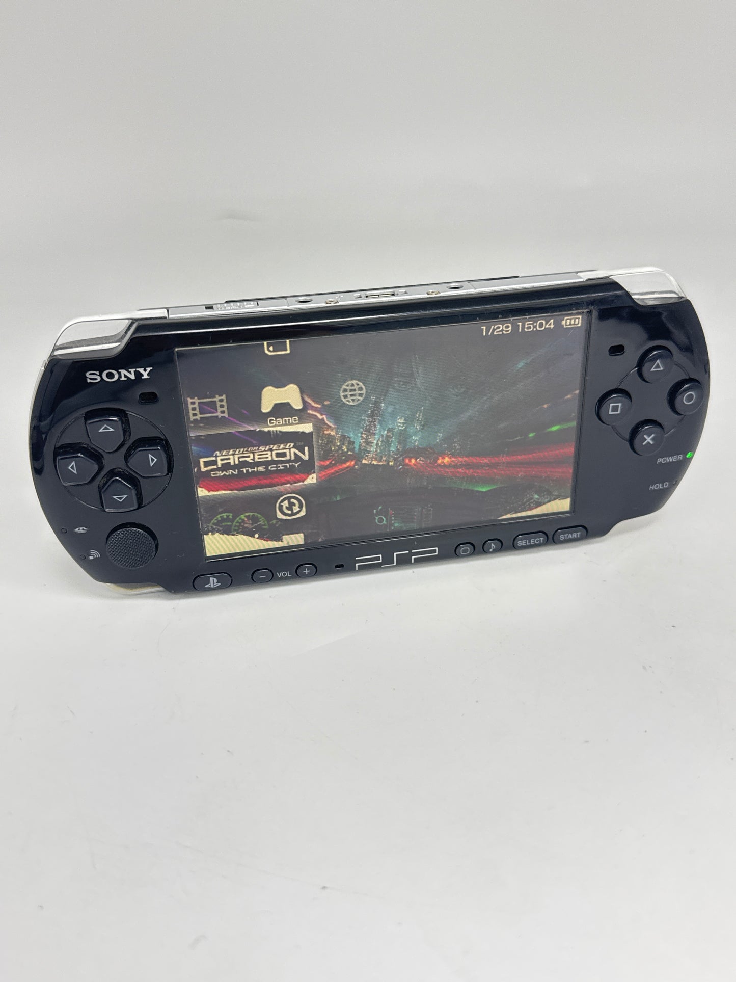 Sony PSP-3000 Black Console #310 NOISY UMD BAD DISPLAY NO BACK LID READ AS IS