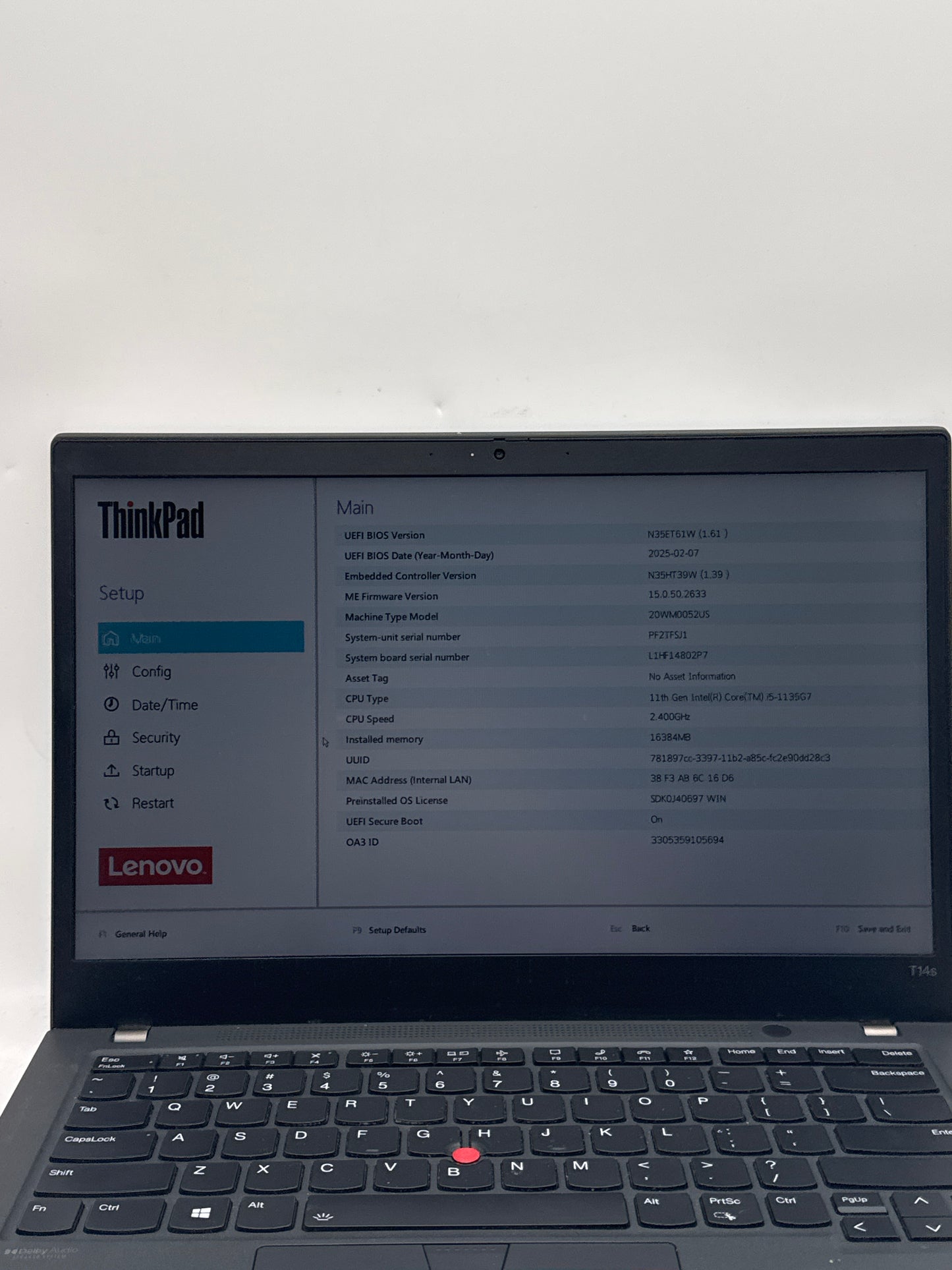 Lenovo Thinkpad T14s Gen 2 14.0 FHD Core i5-1135G7 512GB SSD 16GB RAM - Read!