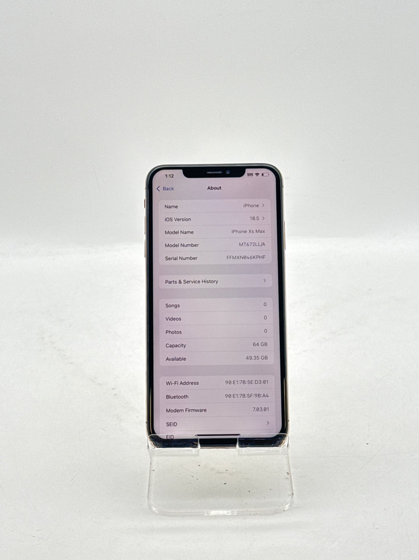 Unlocked Apple iPhone XS Max A1921 64GB Gold 80% Battery Health !Read