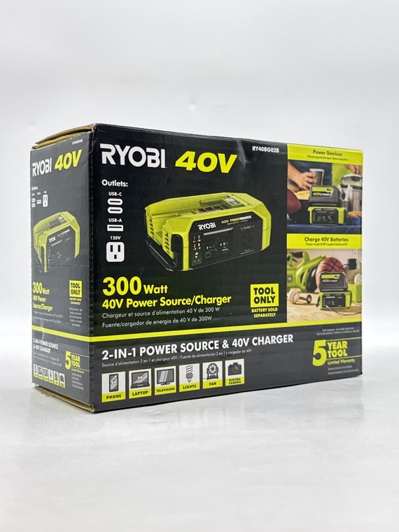 Ryobi RY40BG02B 40V 300-Watt Portable Battery Power Source Tool Only - New