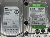 Lot of 4 3TB 3.5" Hard Drives WD Green WD RE RE4 Dell image 2