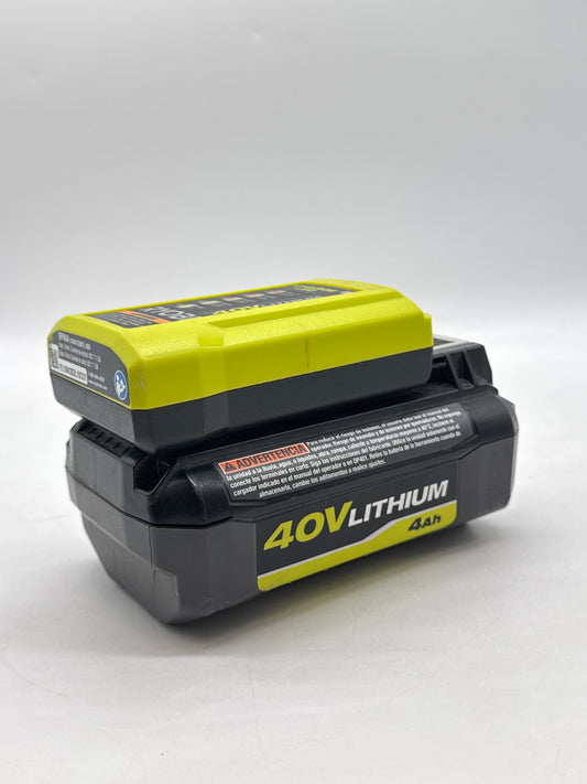 Ryobi 40V 4ah Lithium Battery OP40401 with  Ryobi 40V Lithium-Ion Charger