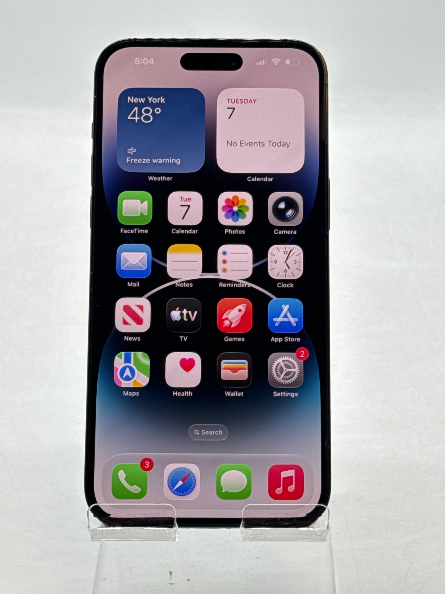 AT&T Apple iPhone 14 Pro Max A2651 256GB Space Black - Cracked Back Read!