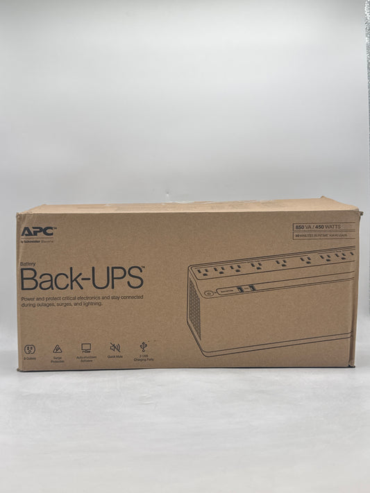APC Back-UPS 850 VA 450 Watts Battery Backup BE850G2 - New Open Box