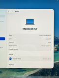 2020 Apple MacBook Air 13.3" M1 A2337 8GB RAM 256GB SSD Space Gray Broken READ image 2
