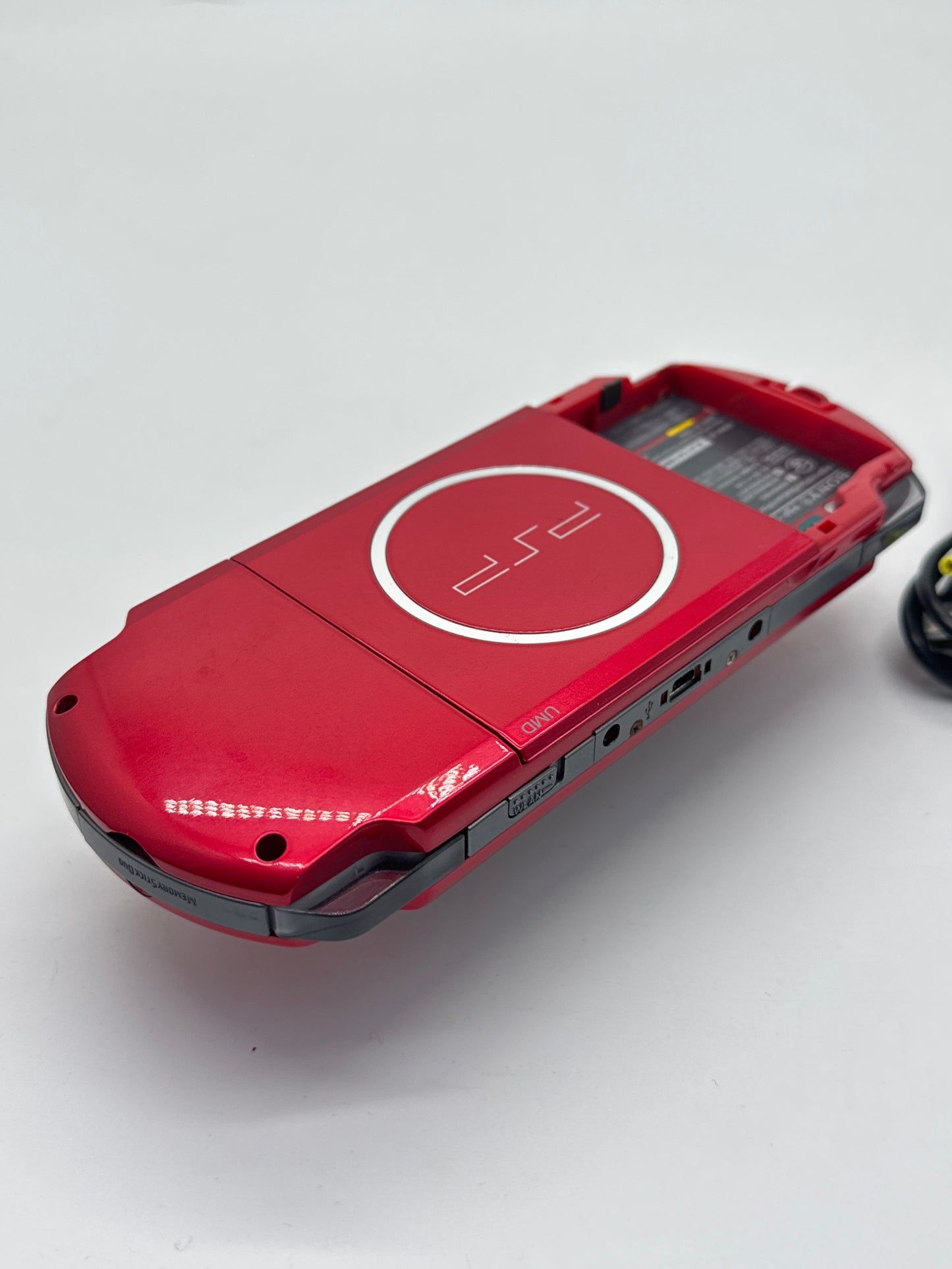 Sony PSP-3000 Radiant Red Console w/ Charger #72 No Battery No Lid AS IS