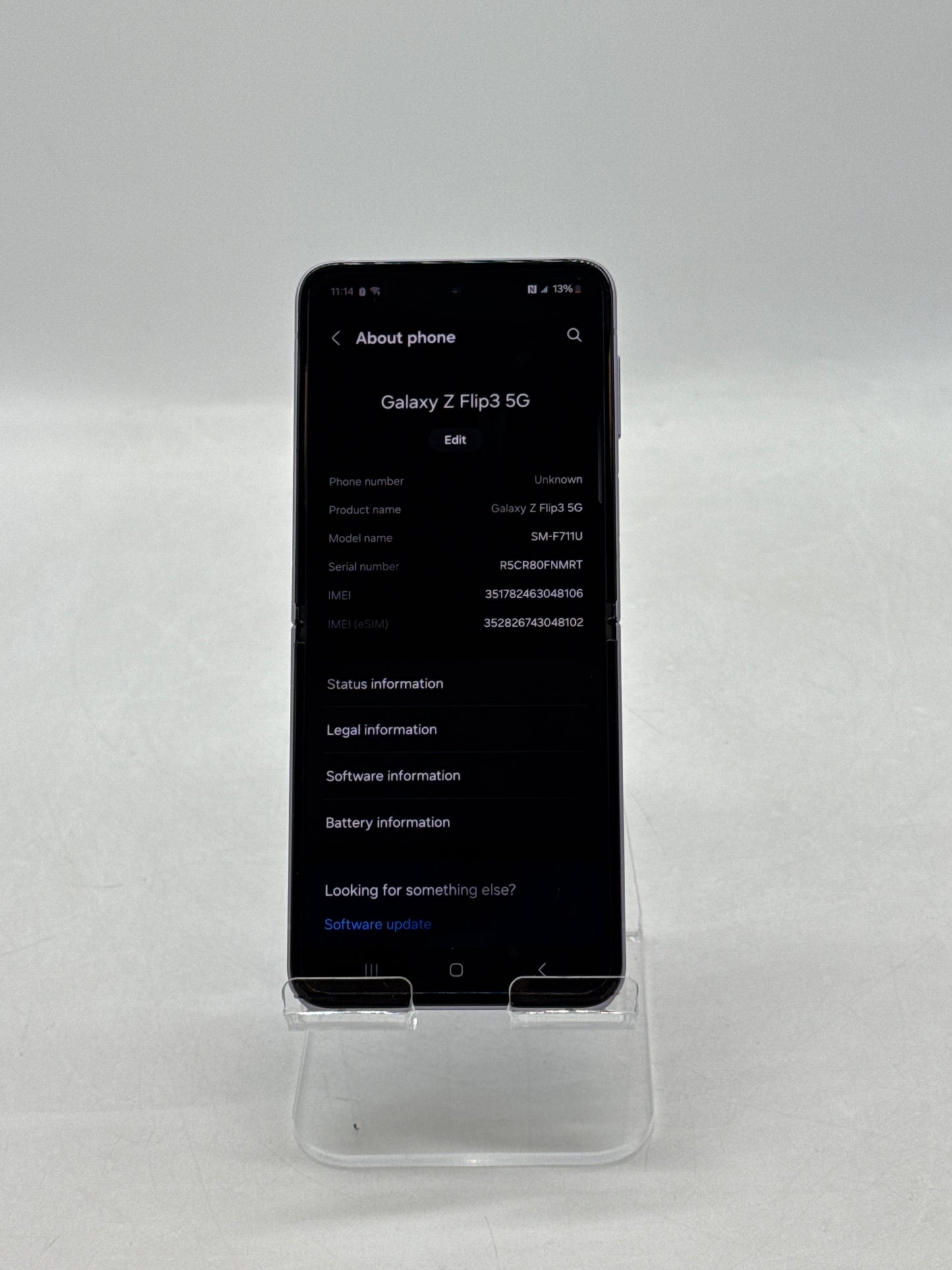 Unlocked Samsung Galaxy Z Flip3 6.7" SM-F711U 5G 128GB 8GB RAM Lavender