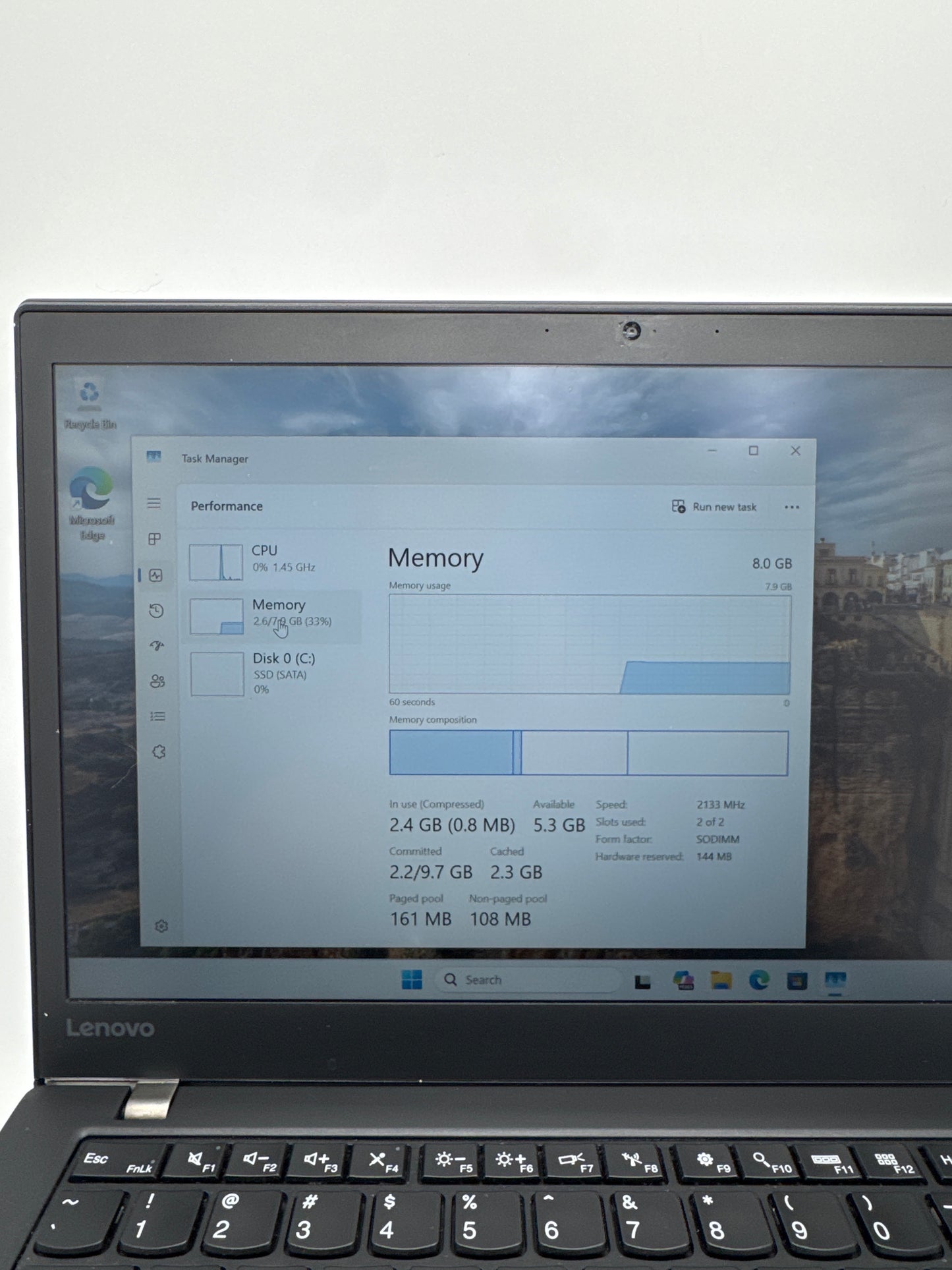 Lenovo ThinkPad T460s 14" i5-6300U 2.4GHz 8GB RAM 256GB SSD #63 BAD READ