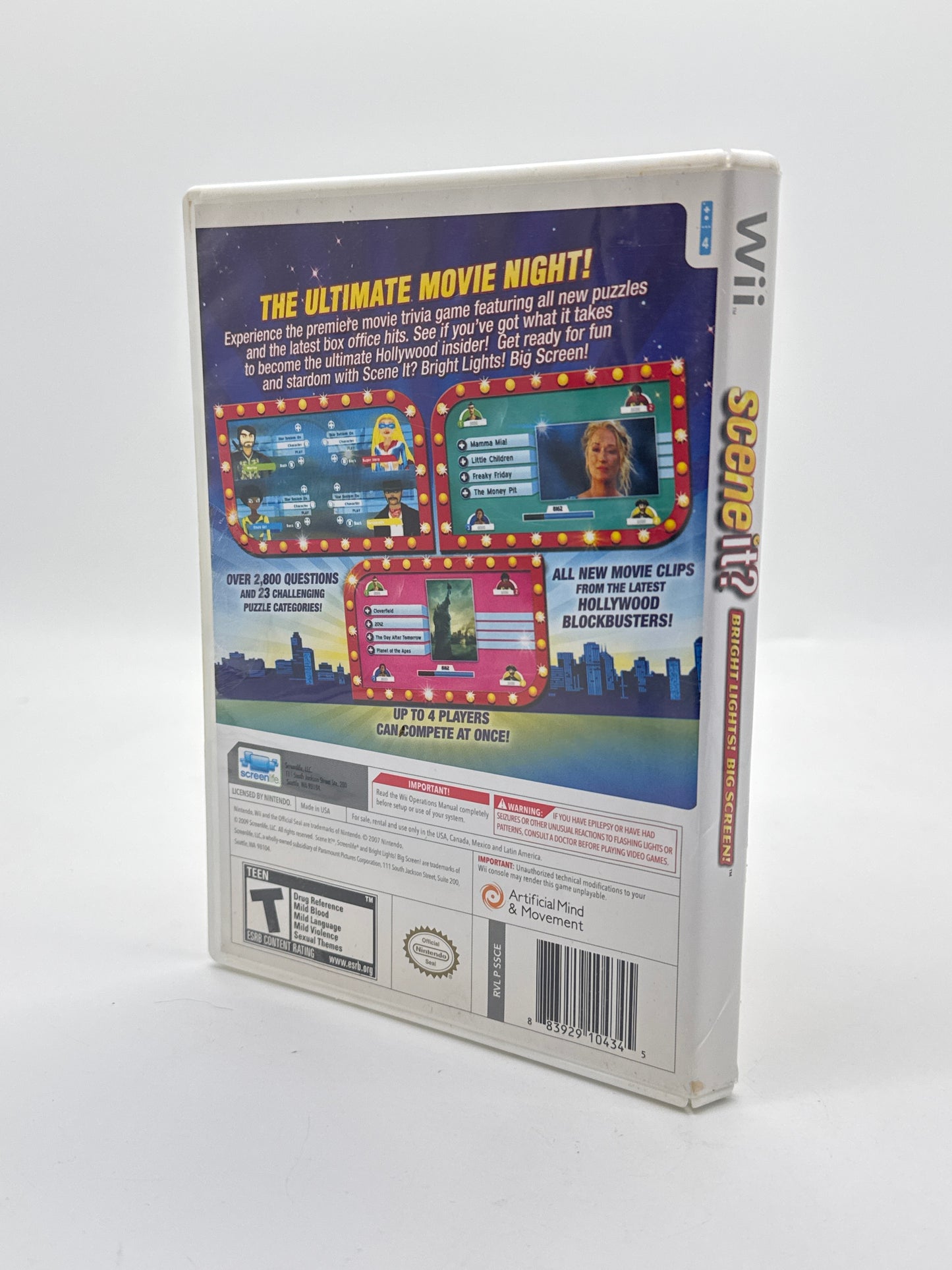 Scene It Bright Lights Big Screen Nintendo Wii 2010 CIB