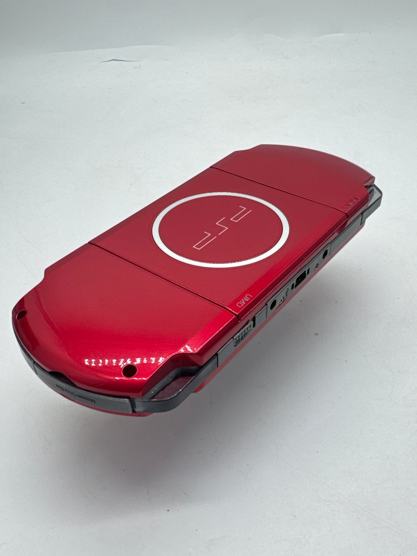 Sony PlayStation Portable PSP-3000 Red Console Only #335 Bad UMD No Battery AS IS