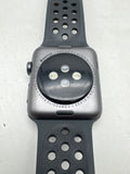 Apple Watch Series 3 GPS A1859 2017 Large Black Silver Leather Band image 6