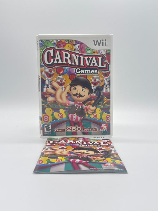 Carnival Games (Nintendo Wii, 2007) - Complete with Manual (CIB)
