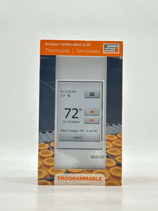 New Schluter DHERT102/BW DITRA HEAT E-RT Touchscreen Programmable Thermostat