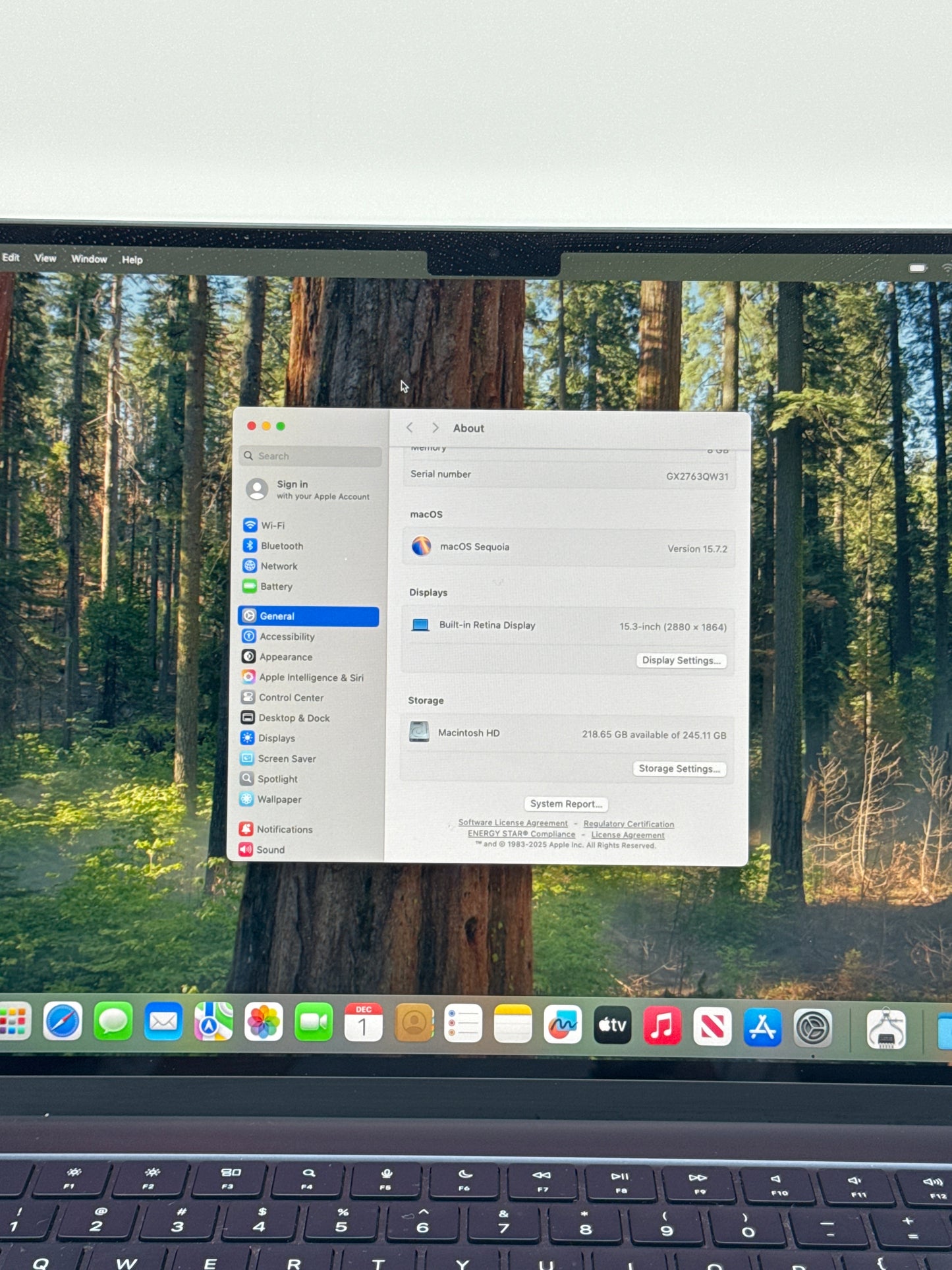 2024 Apple MacBook Air 15.3" A3114 M3 8C-CPU 10C-GPU 8GB RAM 256 SSD Midnight