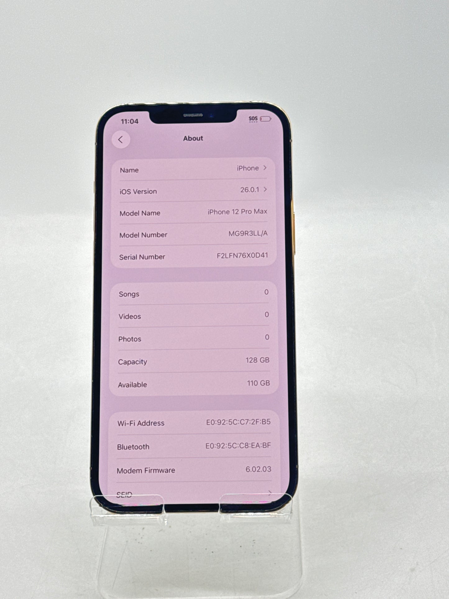 T-Mobile Apple iPhone 12 Pro Max A2342 128GB Gold 87% Battery Health