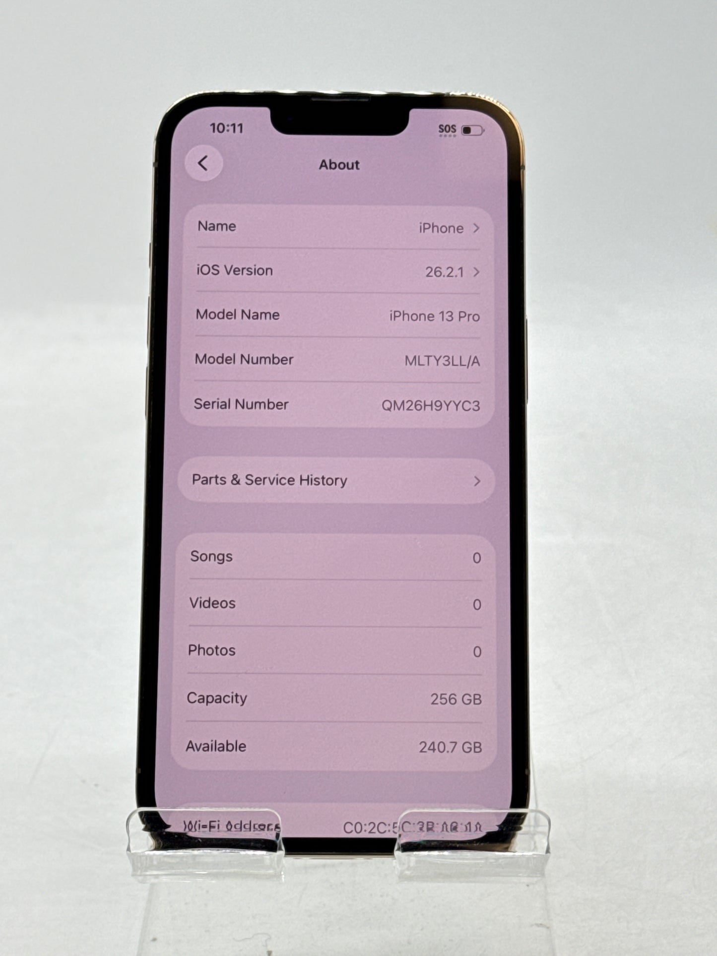 Unlocked Apple iPhone 13 Pro A2483 256GB Gold - Service Battery 77%