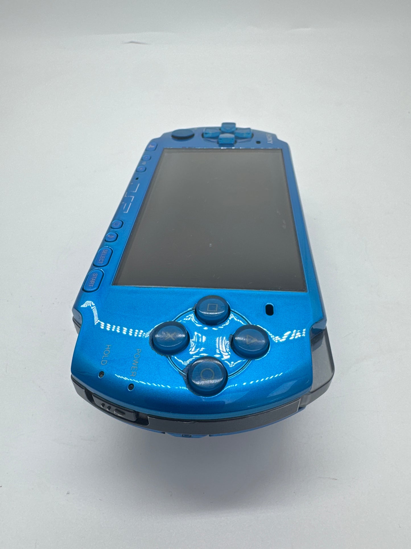 Sony PSP-3000 Metallic Blue Console Only #96 No Battery No Battery Lid AS IS
