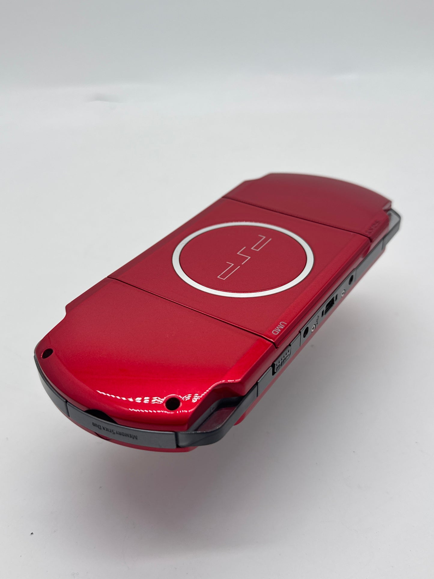 Sony PSP-3000 Red Console #437 w/ 2400mAh Battery Faulty UMD AS IS