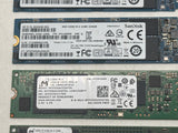 Lot of 11 M.2 2280 SSD 256GB 512GB SATA NVMe SanDisk Micron Samsung - Untested image 5