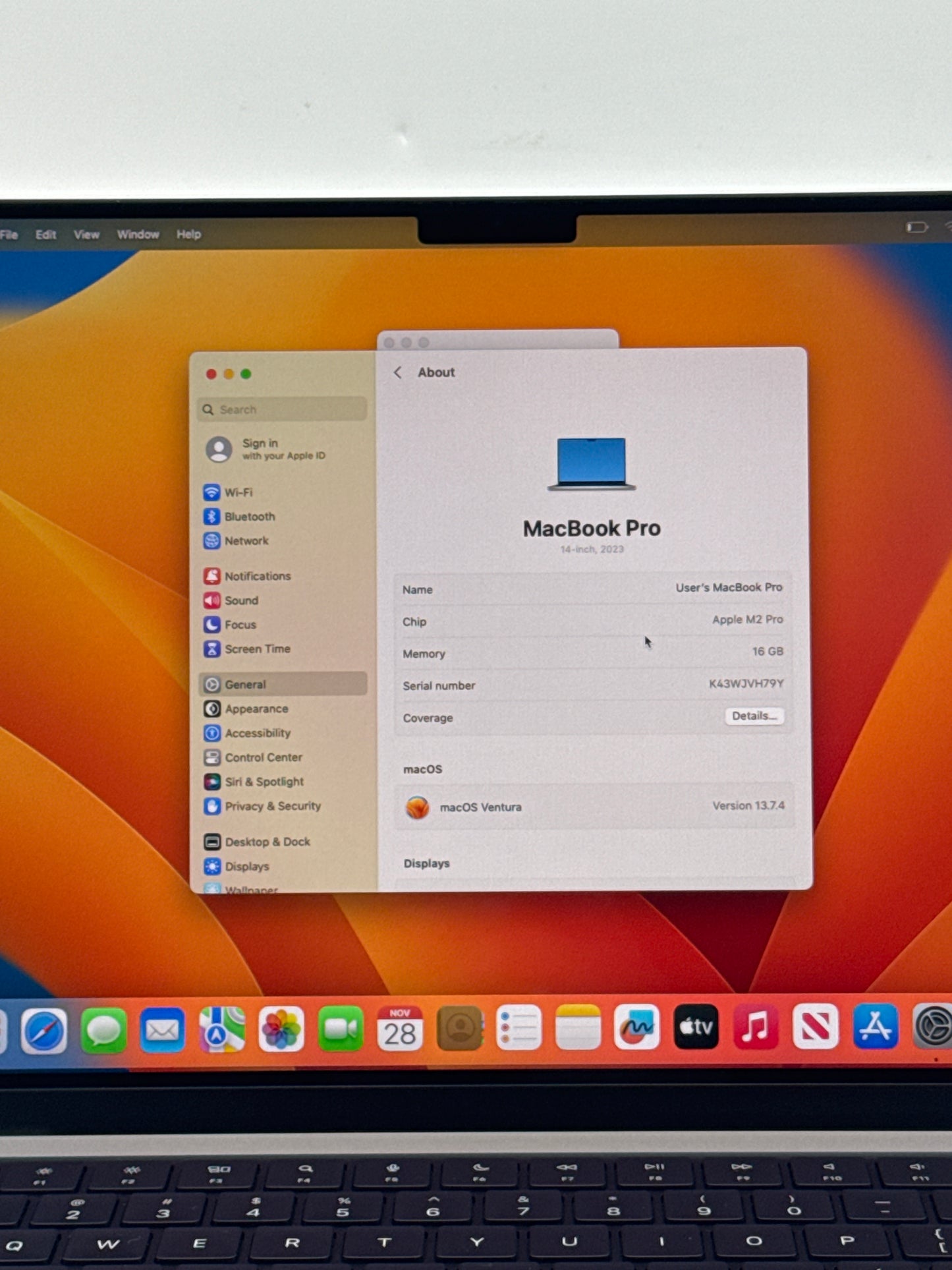 2023 Apple MacBook Pro 14.2" A2779 M2 Pro 16C-GPU 16GB RAM 512GB SSD - Read!