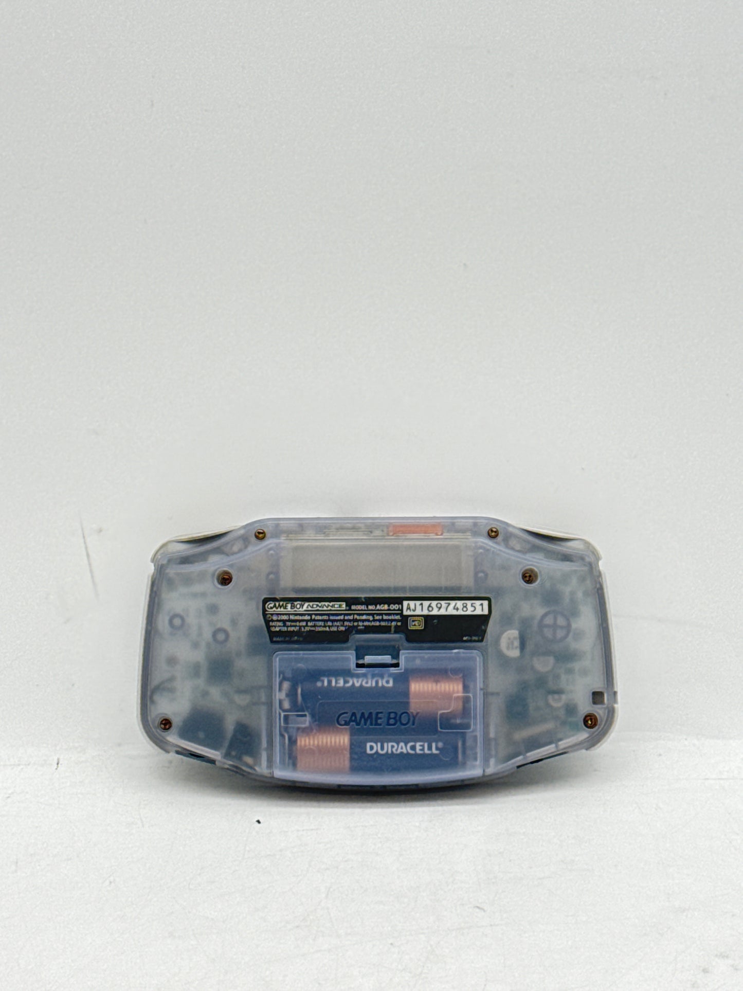 Nintendo Game Boy Advance AGB-001 Handheld Game Console Glacier Clear