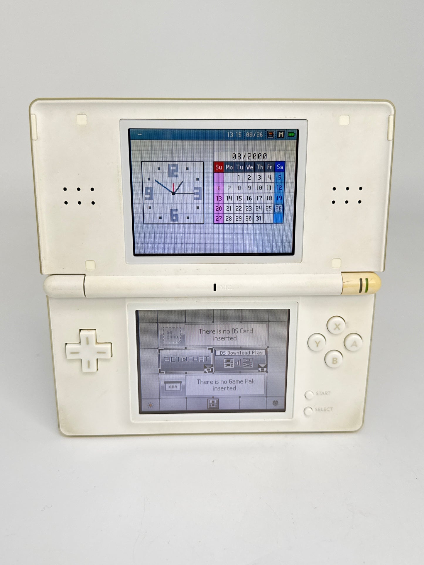 Nintendo DS Lite USG-001 Polar White Console w/ Stylus #36