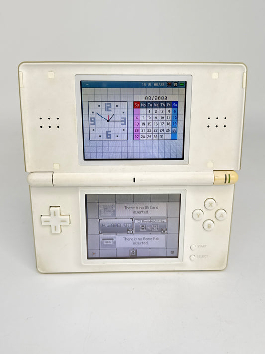 Nintendo DS Lite USG-001 Polar White Console w/ Stylus #36