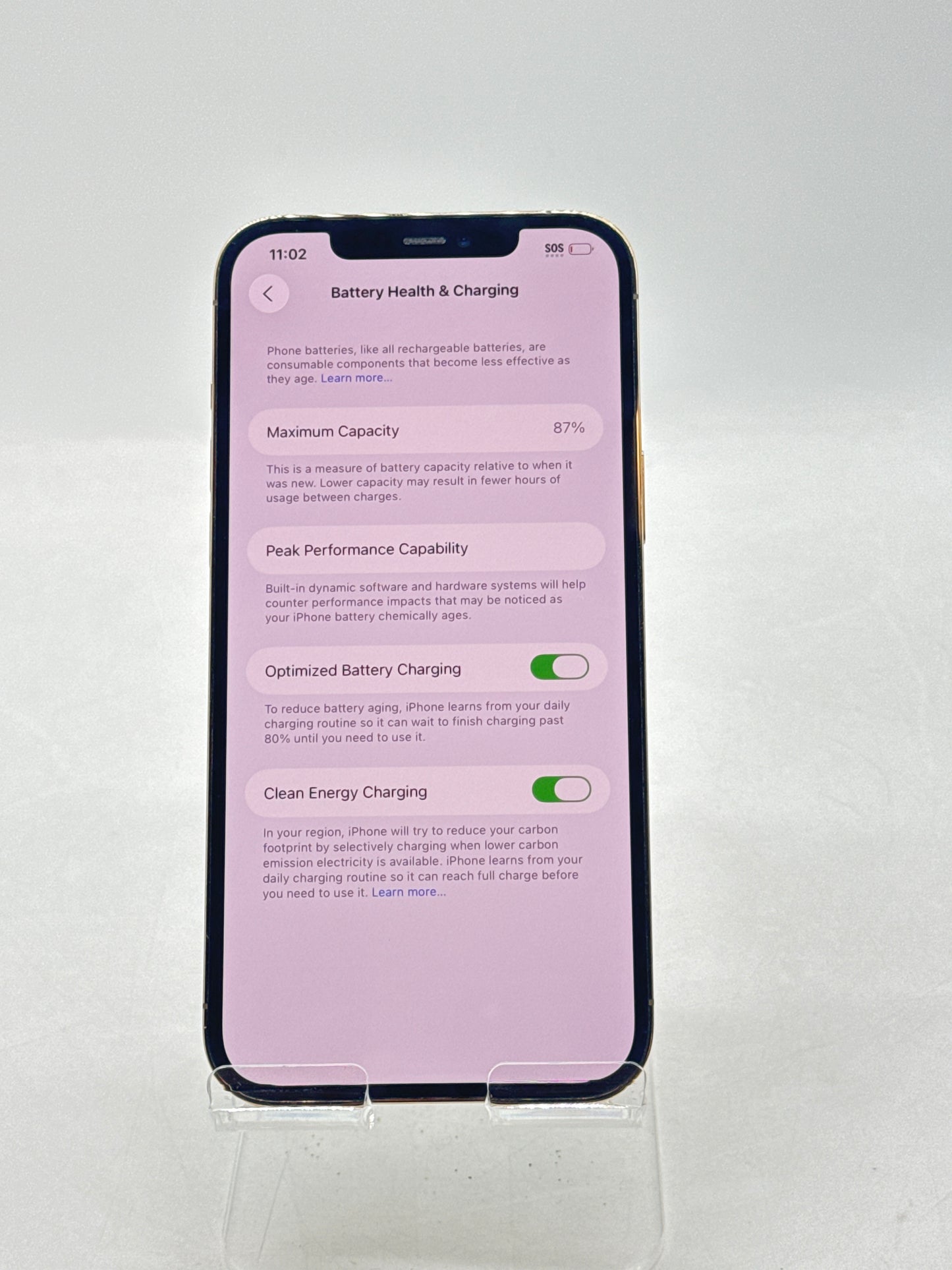 T-Mobile Apple iPhone 12 Pro Max A2342 128GB Gold 87% Battery Health