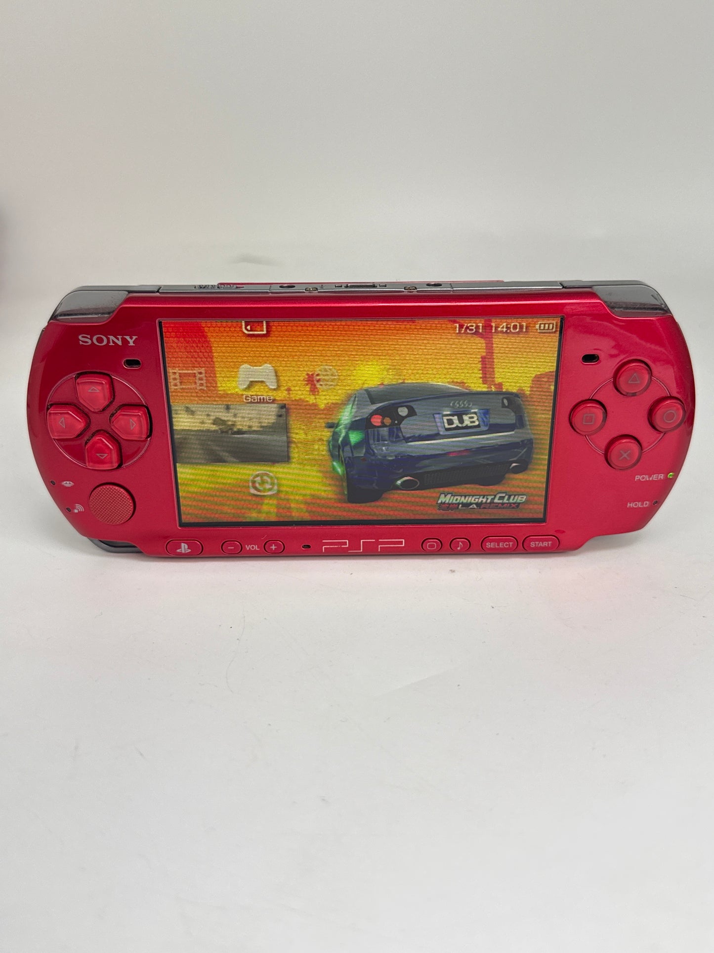 Sony PSP-3000 Red Console #57 w/ 2400mAh Battery & Charger